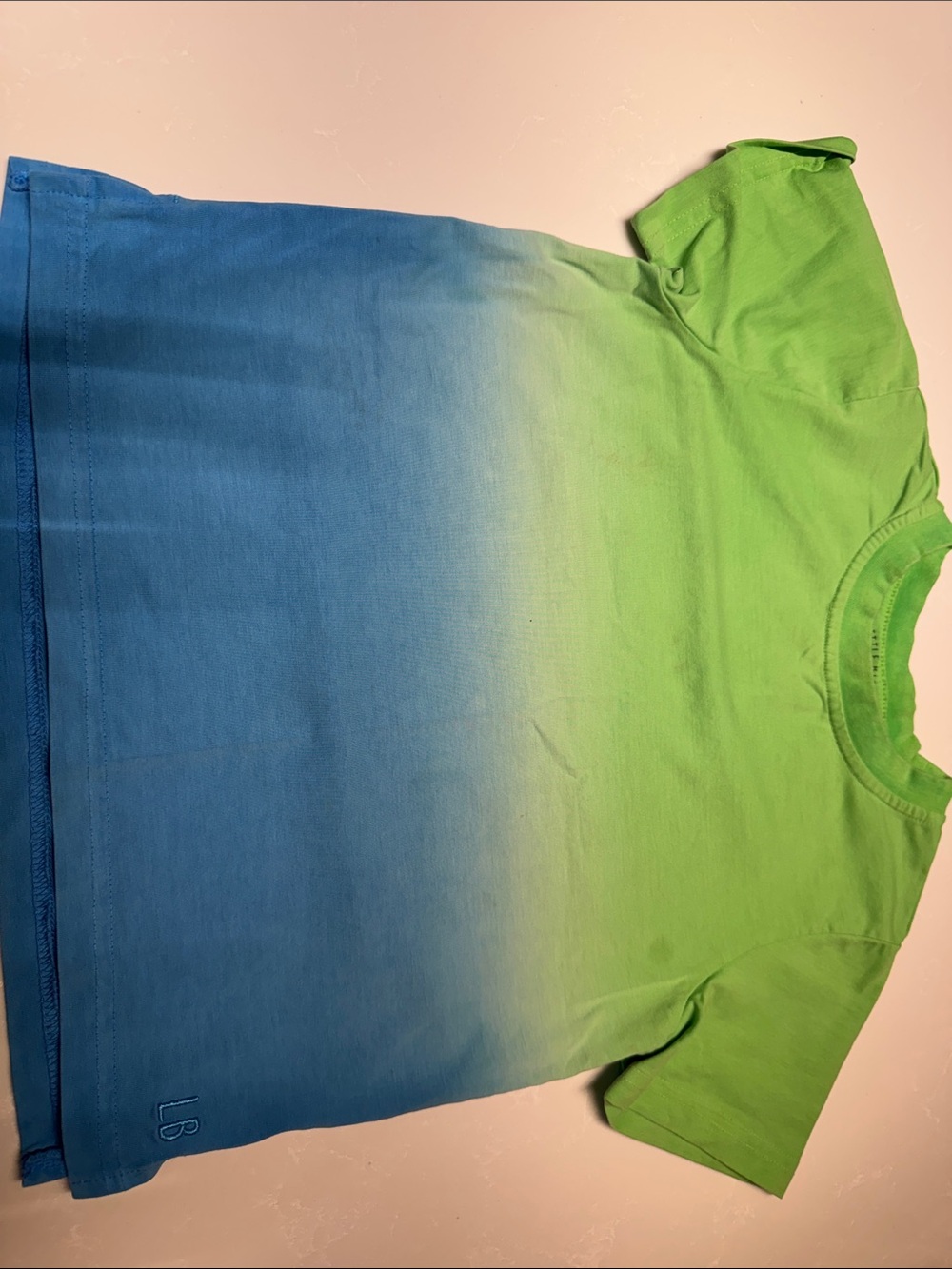 Little Bipsy Green to Blue Ombre Short Sleeve Tee